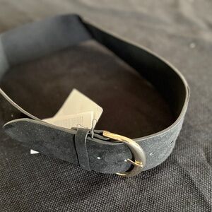 H&M Black Belt with Gold Buckle